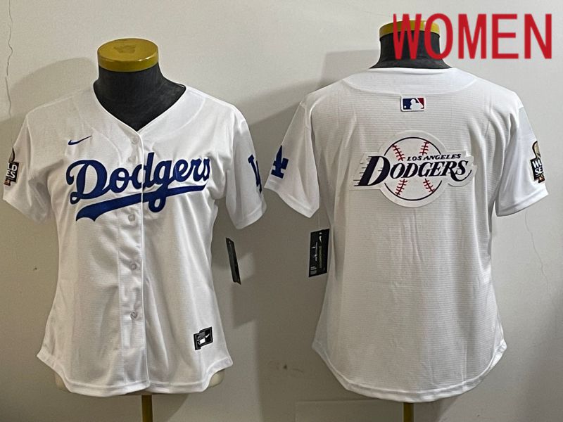 Women Los Angeles Dodgers Blank White Game 2024 Nike MLB Jersey style 112118